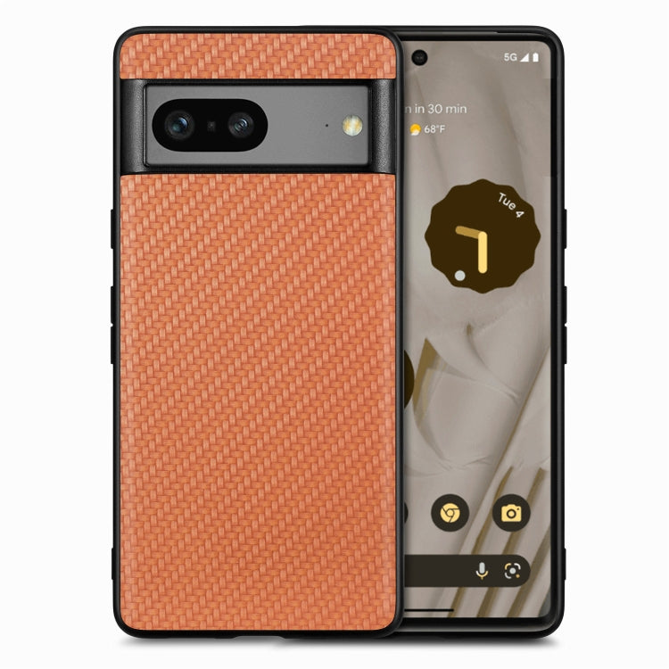 Carbon Fiber Texture Leather Back Cover Phone Case, For Google Pixel 9 / 9 Pro, For Google Pixel 7a, For Google Pixel 6a, For Google Pixel 6 Pro