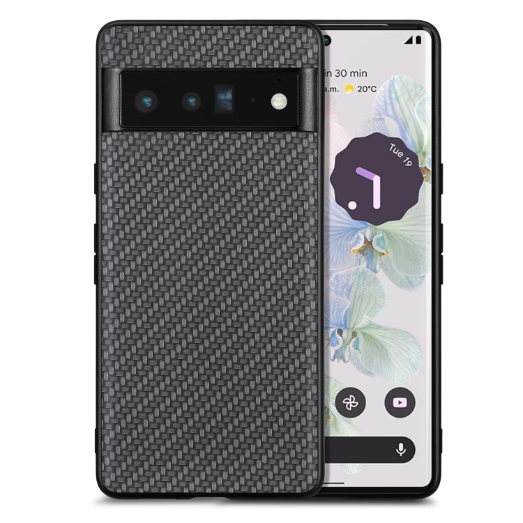 Carbon Fiber Texture Leather Back Cover Phone Case, For Google Pixel 9 / 9 Pro, For Google Pixel 7a, For Google Pixel 6a, For Google Pixel 6 Pro