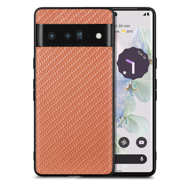Carbon Fiber Texture Leather Back Cover Phone Case, For Google Pixel 9 / 9 Pro, For Google Pixel 7a, For Google Pixel 6a, For Google Pixel 6 Pro