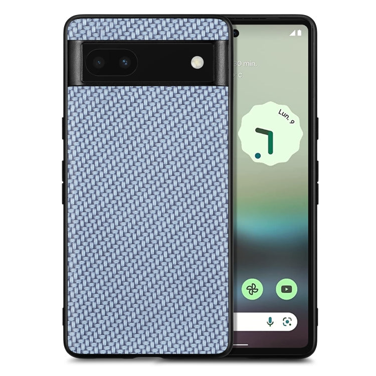 Carbon Fiber Texture Leather Back Cover Phone Case, For Google Pixel 9 / 9 Pro, For Google Pixel 7a, For Google Pixel 6a, For Google Pixel 6 Pro