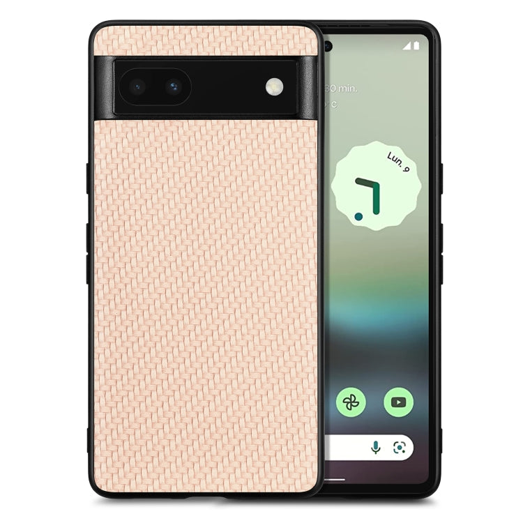 Carbon Fiber Texture Leather Back Cover Phone Case, For Google Pixel 9 / 9 Pro, For Google Pixel 7a, For Google Pixel 6a, For Google Pixel 6 Pro