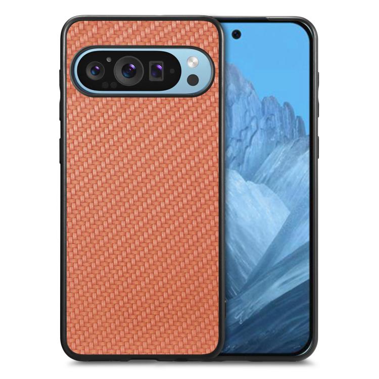 Carbon Fiber Texture Leather Back Cover Phone Case, For Google Pixel 10 Pro XL, For Google Pixel 10 / 10 Pro, For Google Pixel 9a, For Google Pixel 9 Pro XL