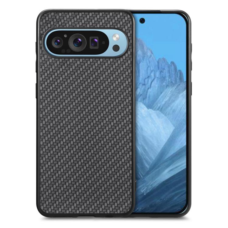 Carbon Fiber Texture Leather Back Cover Phone Case, For Google Pixel 10 Pro XL, For Google Pixel 10 / 10 Pro, For Google Pixel 9a, For Google Pixel 9 Pro XL