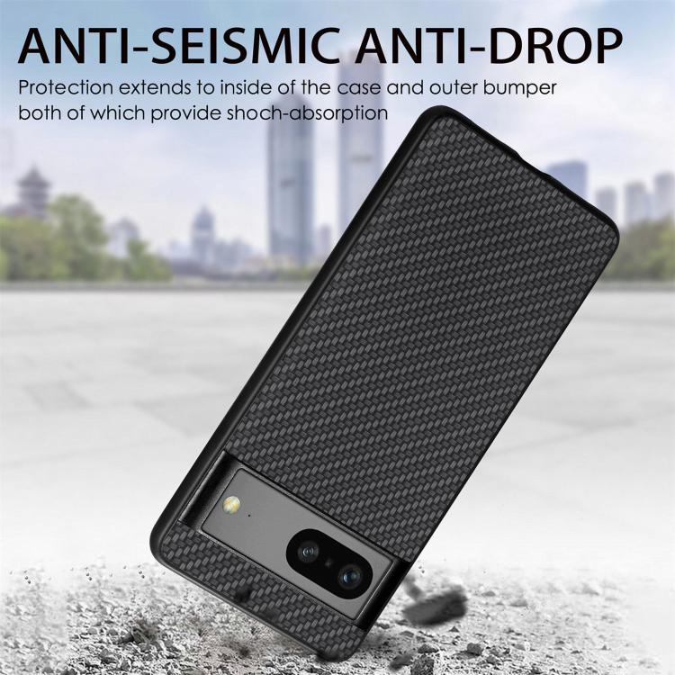 Carbon Fiber Texture Leather Back Cover Phone Case, For Google Pixel 9 / 9 Pro, For Google Pixel 7a, For Google Pixel 6a, For Google Pixel 6 Pro