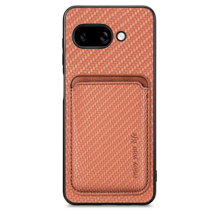 Carbon Fiber Leather Card Magsafe Phone Case, For Google Pixel 9a, For Google Pixel 7 Pro, For Google Pixel 7, For Google Pixel 6