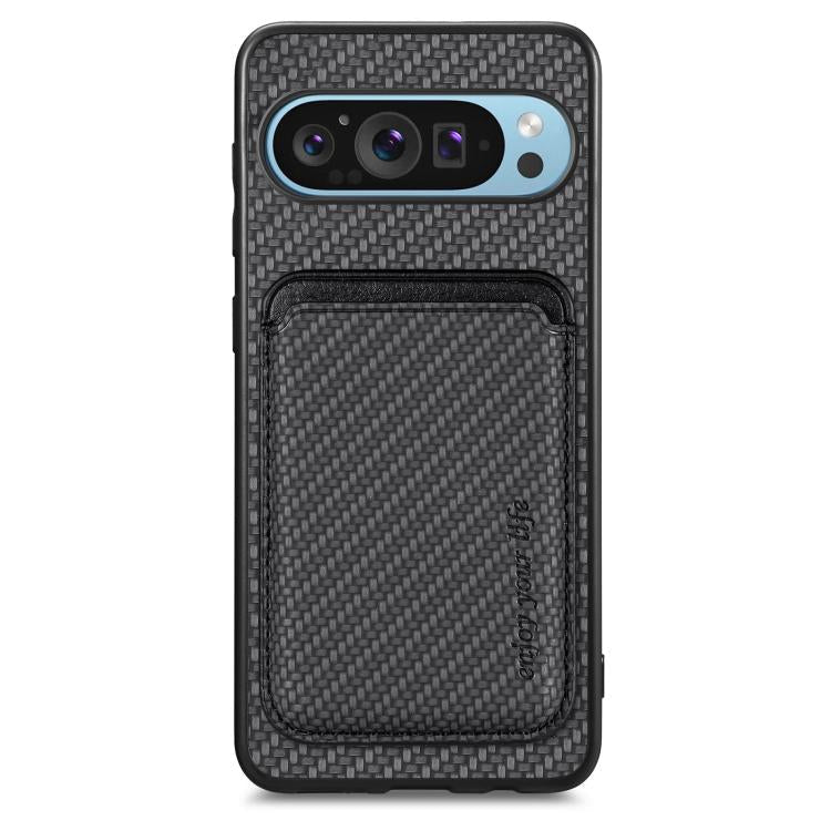 Carbon Fiber Leather Card Magsafe Phone Case, For Google Pixel 10 Pro XL, For Google Pixel 9 Pro XL, For Google Pixel 10 / 10 Pro, For Google Pixel 9 / 9 Pro