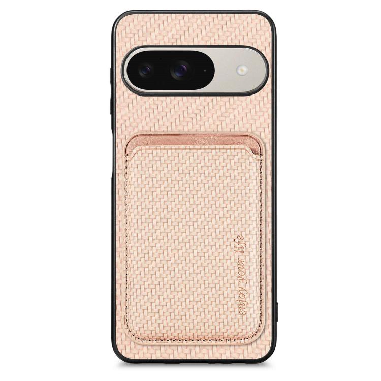 Carbon Fiber Leather Card Magsafe Phone Case, For Google Pixel 10 Pro XL, For Google Pixel 9 Pro XL, For Google Pixel 10 / 10 Pro, For Google Pixel 9 / 9 Pro