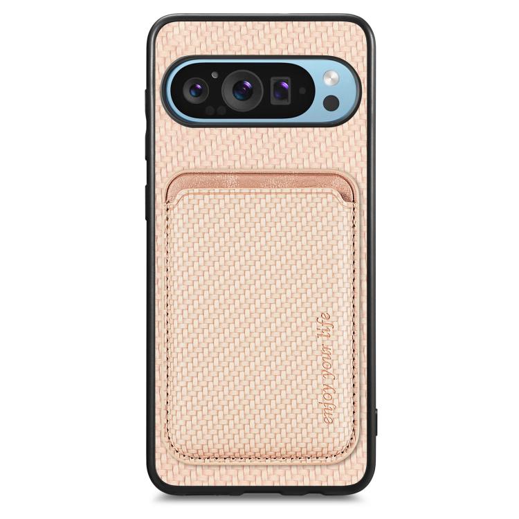 Carbon Fiber Leather Card Magsafe Phone Case, For Google Pixel 10 Pro XL, For Google Pixel 9 Pro XL, For Google Pixel 10 / 10 Pro, For Google Pixel 9 / 9 Pro