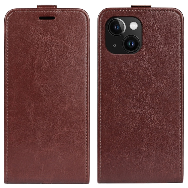 R64 Texture Single Vertical Flip Leather Phone Case, For iPhone 16 Pro, For iPhone 16 Plus, For iPhone 16, For iPhone 15 Pro Max, For iPhone 15 Pro, For iPhone 15 Plus