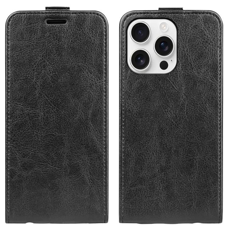 R64 Texture Single Vertical Flip Leather Phone Case, For iPhone 17e / 16e, For iPhone 17 Pro Max, For iPhone 17 Pro, For iPhone 17, For iPhone Air, For iPhone 16 Pro Max