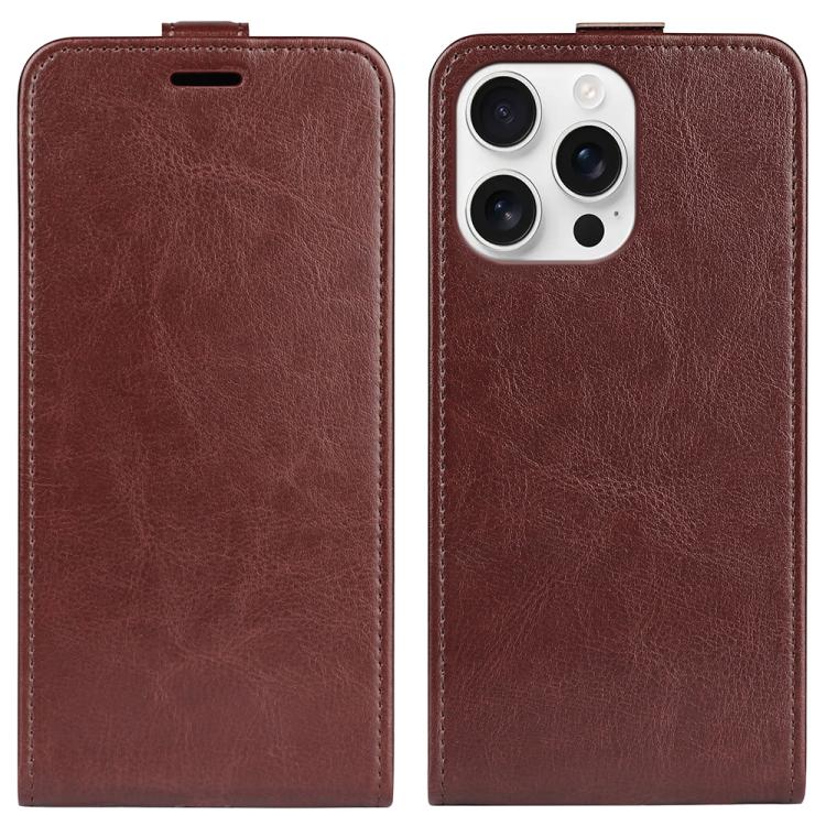 R64 Texture Single Vertical Flip Leather Phone Case, For iPhone 17e / 16e, For iPhone 17 Pro Max, For iPhone 17 Pro, For iPhone 17, For iPhone Air, For iPhone 16 Pro Max