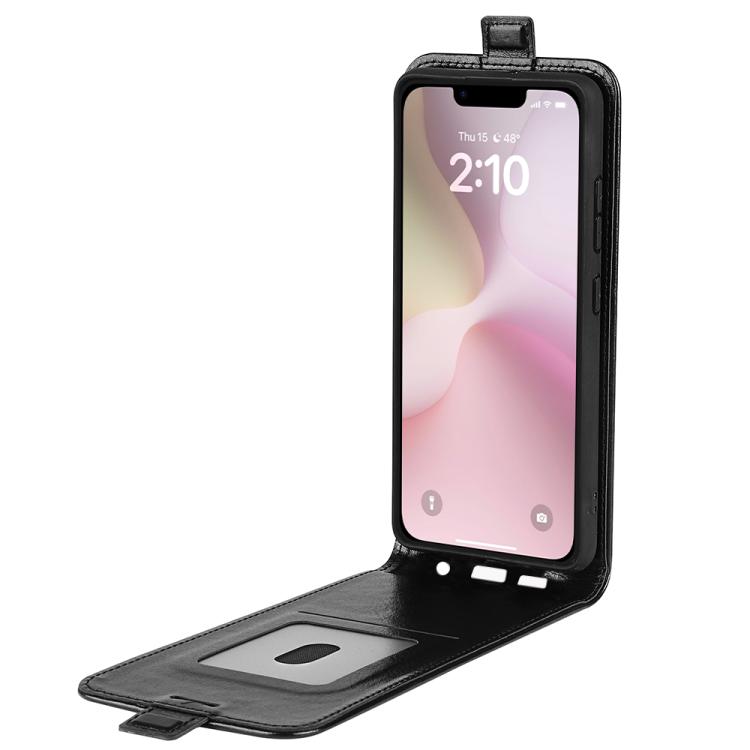 R64 Texture Single Vertical Flip Leather Phone Case, For iPhone 17e / 16e, For iPhone 17 Pro Max, For iPhone 17 Pro, For iPhone 17, For iPhone Air, For iPhone 16 Pro Max