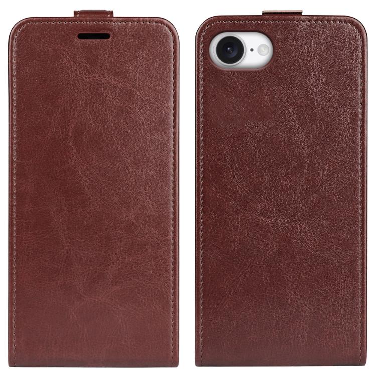 R64 Texture Single Vertical Flip Leather Phone Case, For iPhone 17e / 16e, For iPhone 17 Pro Max, For iPhone 17 Pro, For iPhone 17, For iPhone Air, For iPhone 16 Pro Max