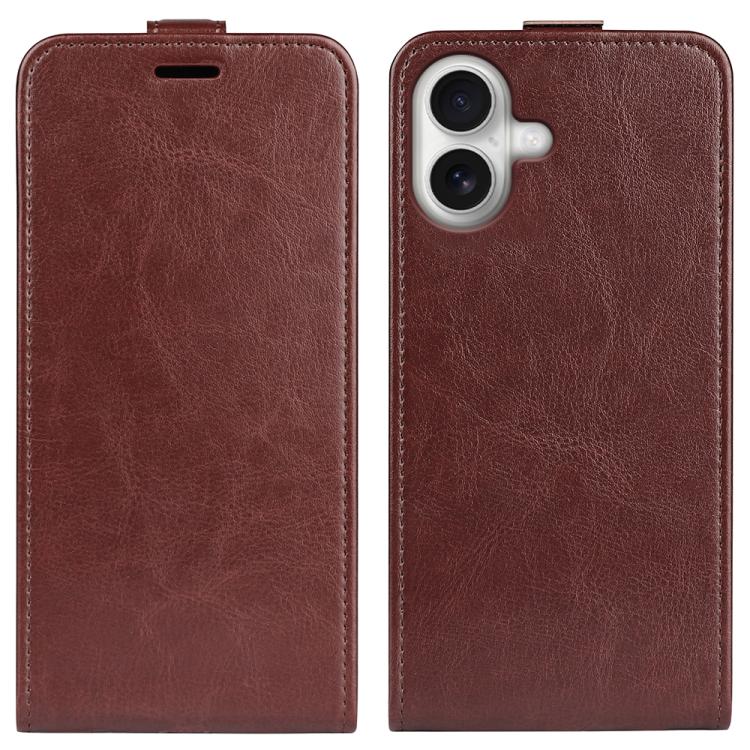 R64 Texture Single Vertical Flip Leather Phone Case, For iPhone 17e / 16e, For iPhone 17 Pro Max, For iPhone 17 Pro, For iPhone 17, For iPhone Air, For iPhone 16 Pro Max