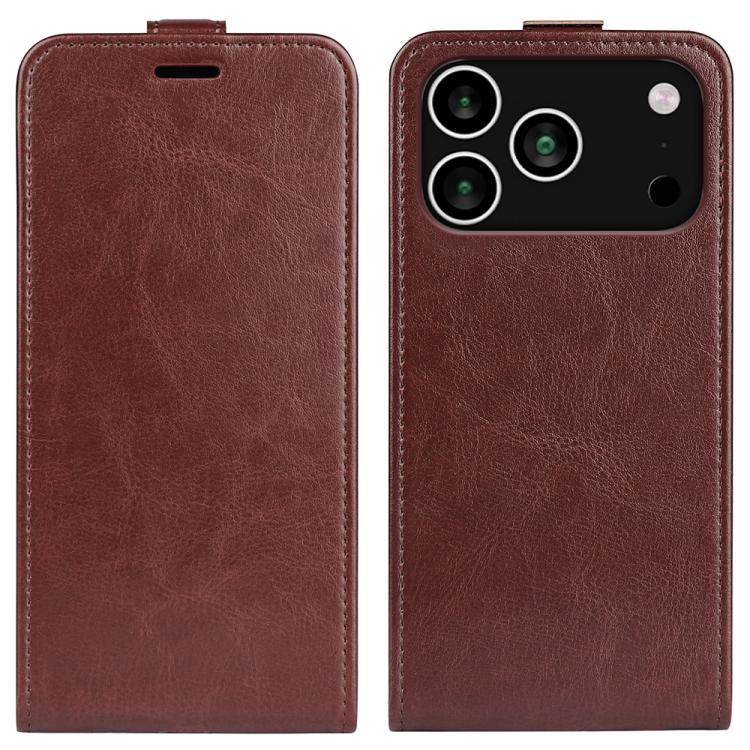 R64 Texture Single Vertical Flip Leather Phone Case, For iPhone 17e / 16e, For iPhone 17 Pro Max, For iPhone 17 Pro, For iPhone 17, For iPhone Air, For iPhone 16 Pro Max