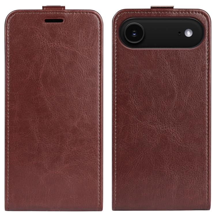 R64 Texture Single Vertical Flip Leather Phone Case, For iPhone 17e / 16e, For iPhone 17 Pro Max, For iPhone 17 Pro, For iPhone 17, For iPhone Air, For iPhone 16 Pro Max