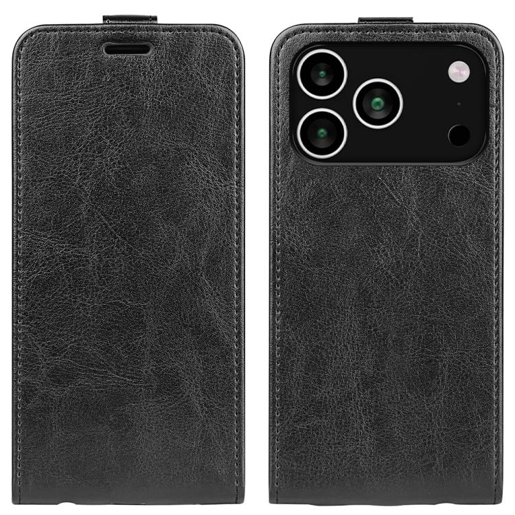 R64 Texture Single Vertical Flip Leather Phone Case, For iPhone 17e / 16e, For iPhone 17 Pro Max, For iPhone 17 Pro, For iPhone 17, For iPhone Air, For iPhone 16 Pro Max