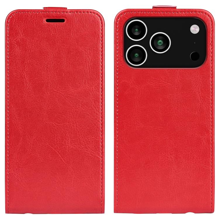 R64 Texture Single Vertical Flip Leather Phone Case, For iPhone 17e / 16e, For iPhone 17 Pro Max, For iPhone 17 Pro, For iPhone 17, For iPhone Air, For iPhone 16 Pro Max