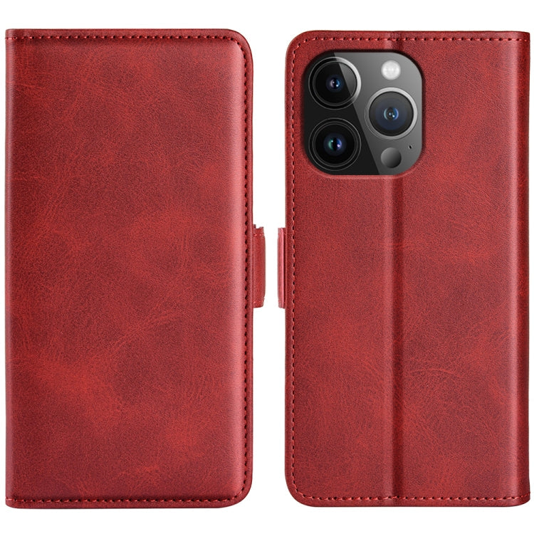 Dual-side Magnetic Buckle Horizontal Flip Leather Phone Case, For iPhone 16, For iPhone 15 Pro Max, For iPhone 15 Pro, For iPhone 15 Plus