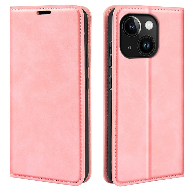 Retro-skin Magnetic Suction Leather Phone Case, For iPhone 15