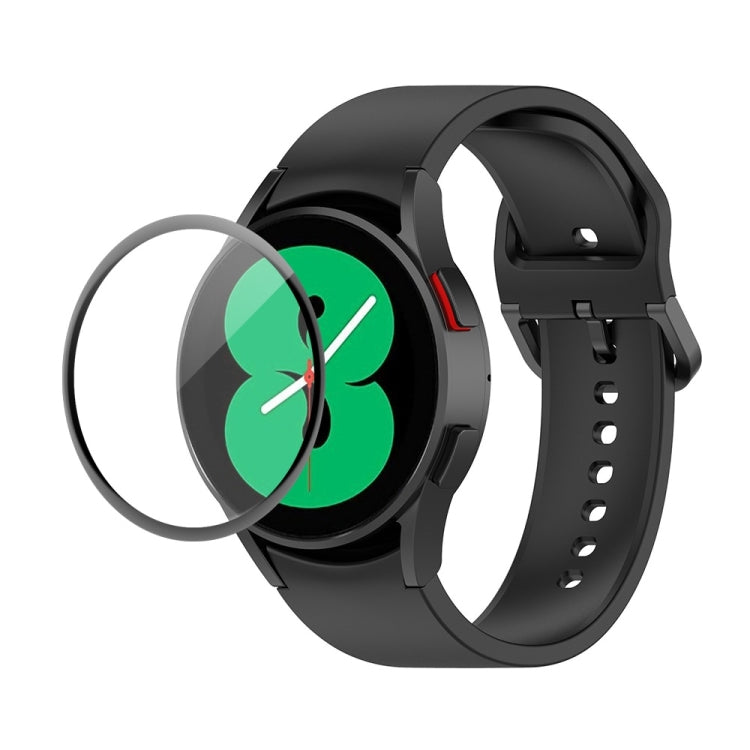 JUNSUNMAY Silicone Adjustable Strap + Full Coverage PMMA Screen Protector Kit, For Samsung Galaxy Watch4 40mm