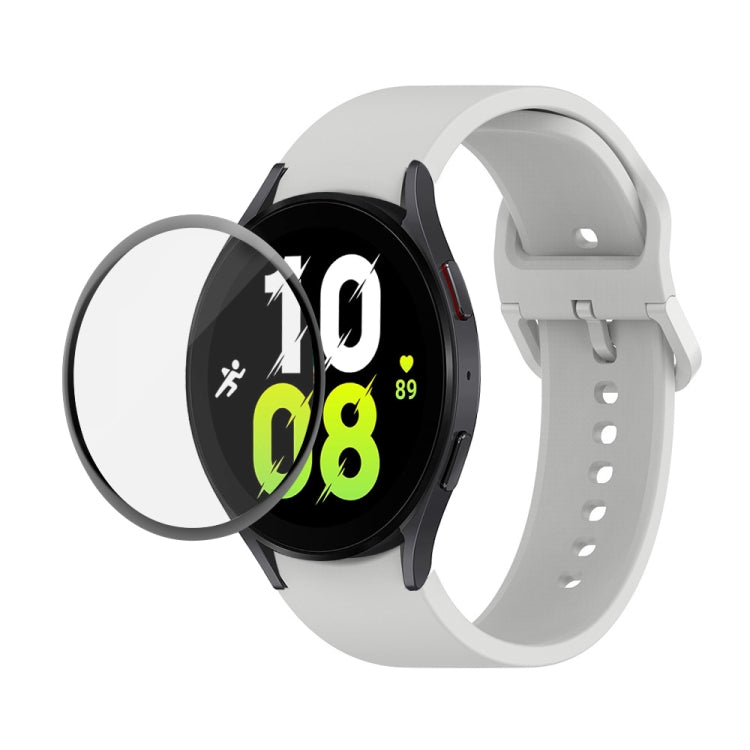 JUNSUNMAY Silicone Adjustable Strap + Full Coverage PMMA Screen Protector Kit, For Samsung Galaxy Watch5 40mm