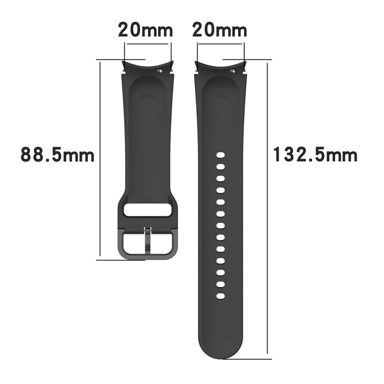 JUNSUNMAY Silicone Adjustable Strap + Full Coverage PMMA Screen Protector Kit, For Samsung Galaxy Watch5 40mm