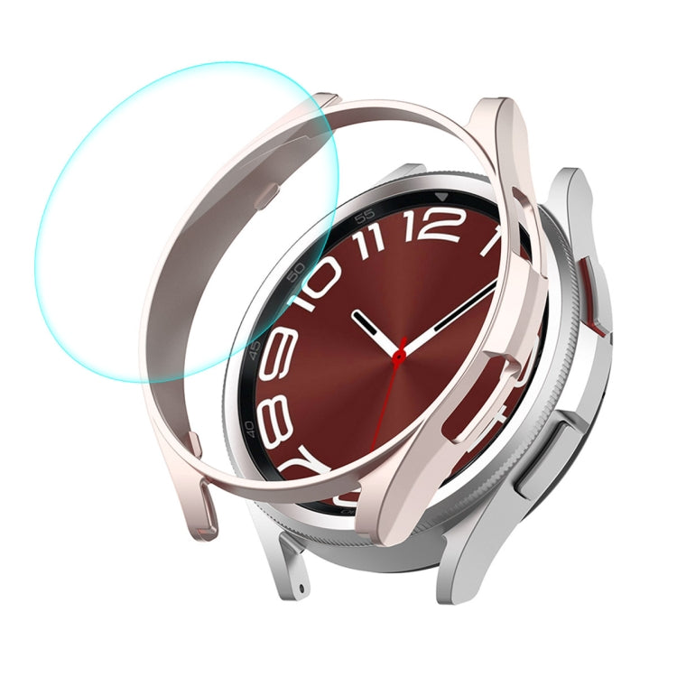 ENKAY Hat-Prince Electroplated Hard PC Case + 0.2mm 9H Glass Screen Protector, For Samsung Galaxy Watch6 Classic 43mm