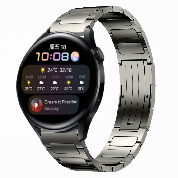 22mm I-Shaped Titanium Alloy Watch Band, For Honor Watch GS 3, For Huawei Watch GT3 46mm, For Huawei Watch GT Runner, For Huawei Watch 3 Pro, For Huawei Watch 3, For Huawei GT2 Pro, For Huawei GT2 46mm