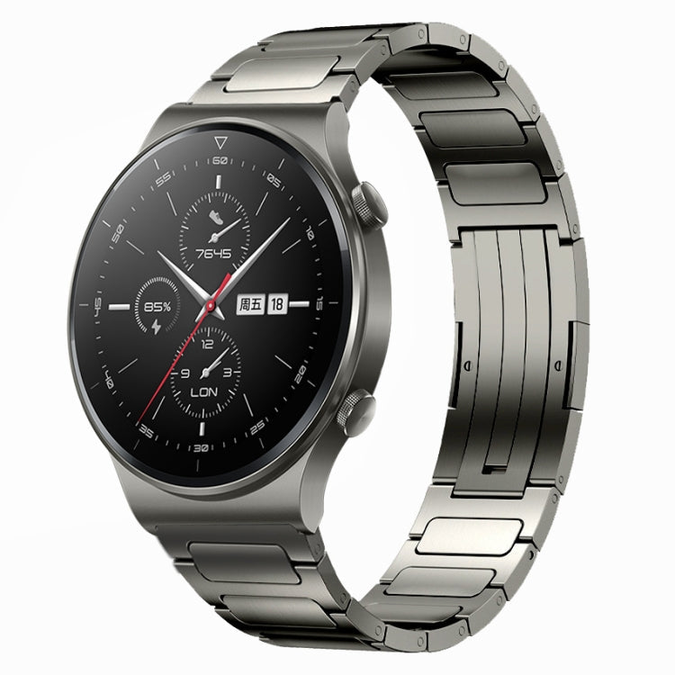 22mm I-Shaped Titanium Alloy Watch Band, For Honor Watch GS 3, For Huawei Watch GT3 46mm, For Huawei Watch GT Runner, For Huawei Watch 3 Pro, For Huawei Watch 3, For Huawei GT2 Pro, For Huawei GT2 46mm
