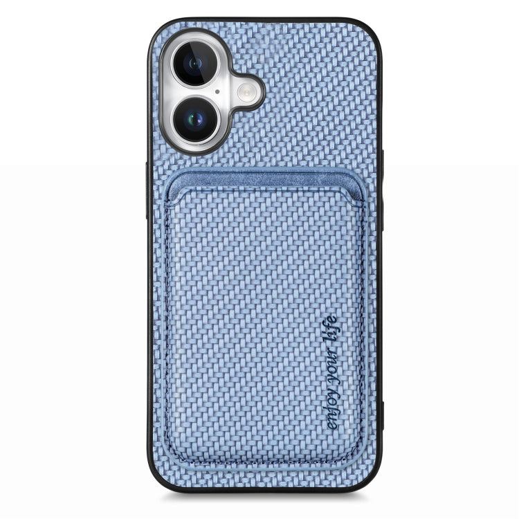 Carbon Fiber Leather Card Magsafe Phone Case, For iPhone Air, For iPhone 16 Pro Max, For iPhone 16 Pro, For iPhone 16 Plus