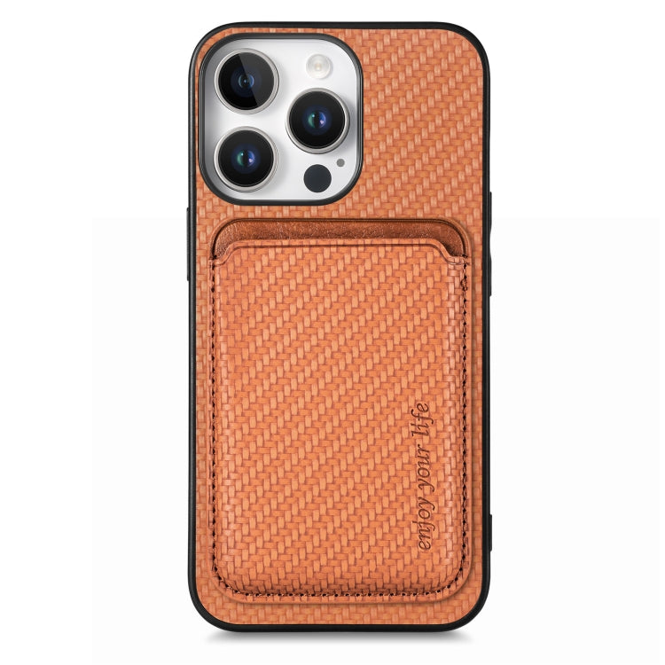 Carbon Fiber Leather Card Magsafe Phone Case, For iPhone Air, For iPhone 16 Pro Max, For iPhone 16 Pro, For iPhone 16 Plus