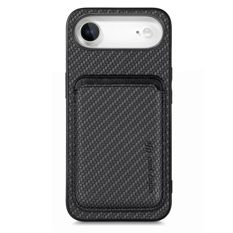 Carbon Fiber Leather Card Magsafe Phone Case, For iPhone Air, For iPhone 16 Pro Max, For iPhone 16 Pro, For iPhone 16 Plus