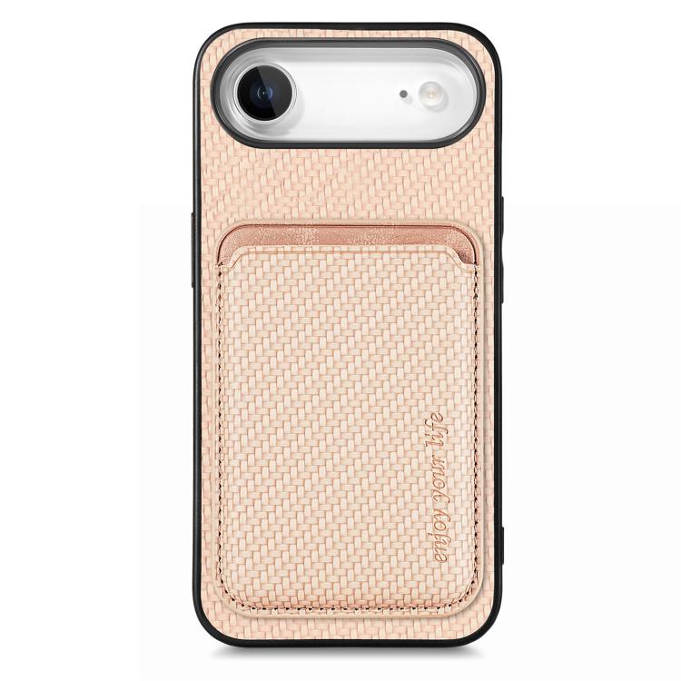 Carbon Fiber Leather Card Magsafe Phone Case, For iPhone Air, For iPhone 16 Pro Max, For iPhone 16 Pro, For iPhone 16 Plus