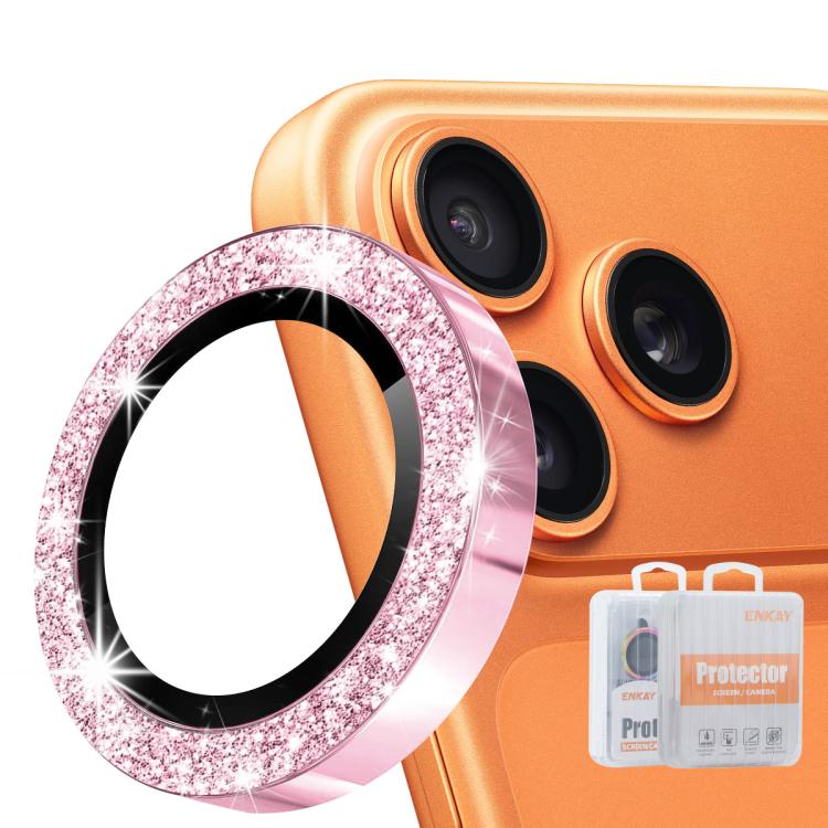 ENKAY Hat-Prince Glitter Rear Lens Aluminium Alloy Tempered Glass Film, For iPhone 17 Pro / 17 Pro Max, For iPhone 17, For iPhone Air