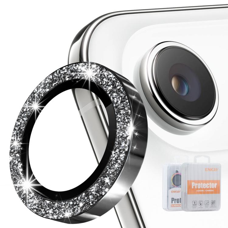 ENKAY Hat-Prince Glitter Rear Lens Aluminium Alloy Tempered Glass Film, For iPhone 17 Pro / 17 Pro Max, For iPhone 17, For iPhone Air
