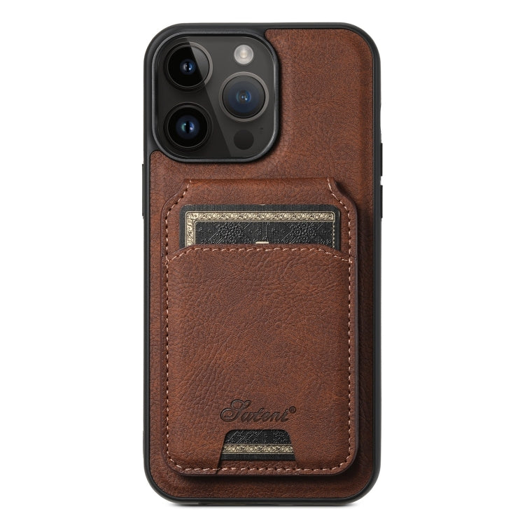 Suteni H16 Litchi Texture Leather Detachable Wallet Back Phone Case, For iPhone 14 Pro Max, For iPhone 13 Pro Max, For iPhone 13 Pro, For iPhone 13, For iPhone 12, For iPhone 12 Pro Max