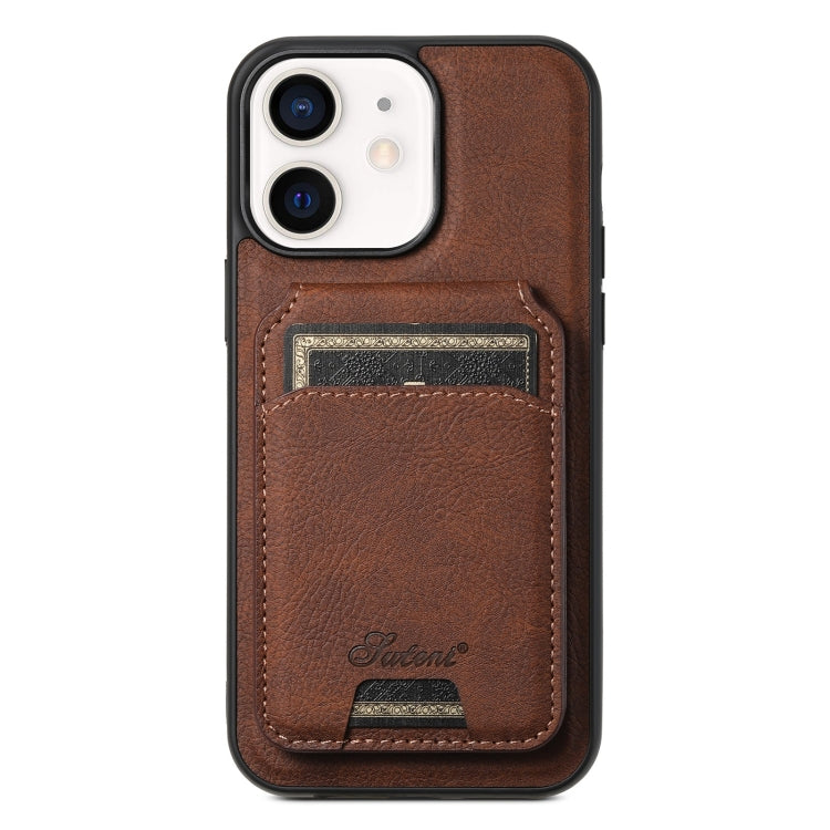 Suteni H16 Litchi Texture Leather Detachable Wallet Back Phone Case, For iPhone 14 Pro Max, For iPhone 13 Pro Max, For iPhone 13 Pro, For iPhone 13, For iPhone 12, For iPhone 12 Pro Max