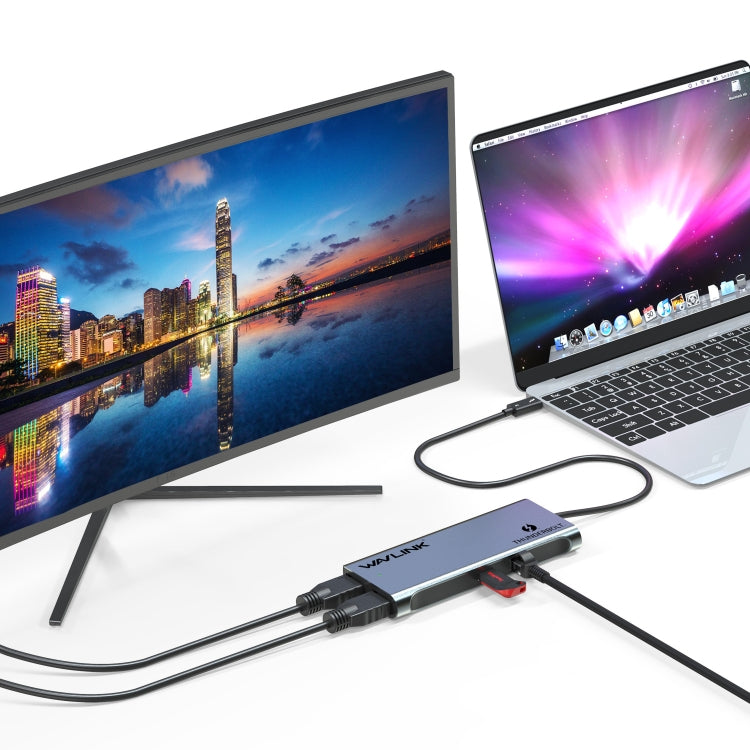 WAVLINK WL-UTD05 Multi-Function 4-in-1 Extender Type-C to DP Thunderbolt 3 Connector 4K Transfer, WL-UTD05