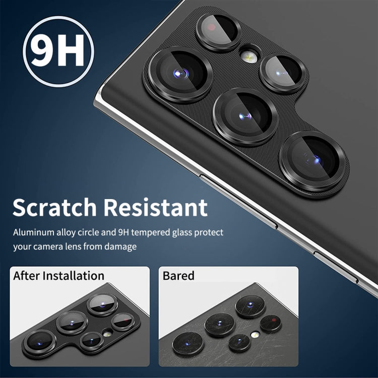 ENKAY Hat-Prince 9H Rear Camera Lens Aluminium Alloy Tempered Glass Film, For Samsung Galaxy S24 Ultra 5G