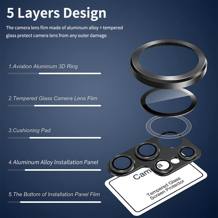 ENKAY Hat-Prince 9H Rear Camera Lens Aluminium Alloy Tempered Glass Film, For Samsung Galaxy S24 Ultra 5G