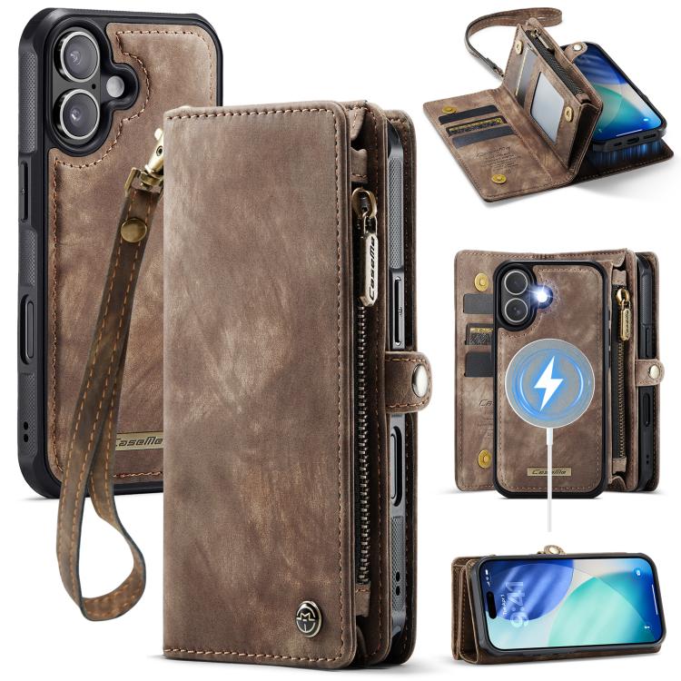 CaseMe 008 Detachable Multifunctional Leather Phone Case, For iPhone 17e / 16e, For iPhone 17 Pro Max, For iPhone 17 Pro, For iPhone 17