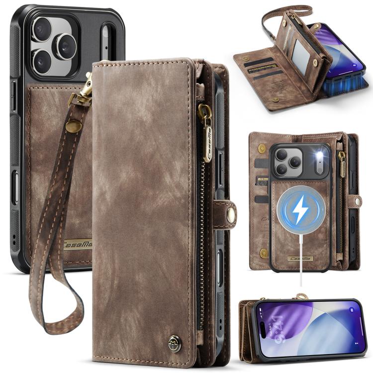 CaseMe 008 Detachable Multifunctional Leather Phone Case, For iPhone 17e / 16e, For iPhone 17 Pro Max, For iPhone 17 Pro, For iPhone 17
