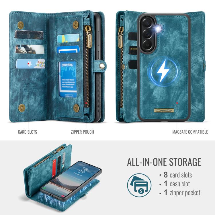 CaseMe 008 Detachable Multifunctional Leather Phone Case, For Samsung Galaxy A37 5G, For Samsung Galaxy Z Fold7, For Samsung Galaxy S25 Edge 5G, For Samsung Galaxy A56 5G