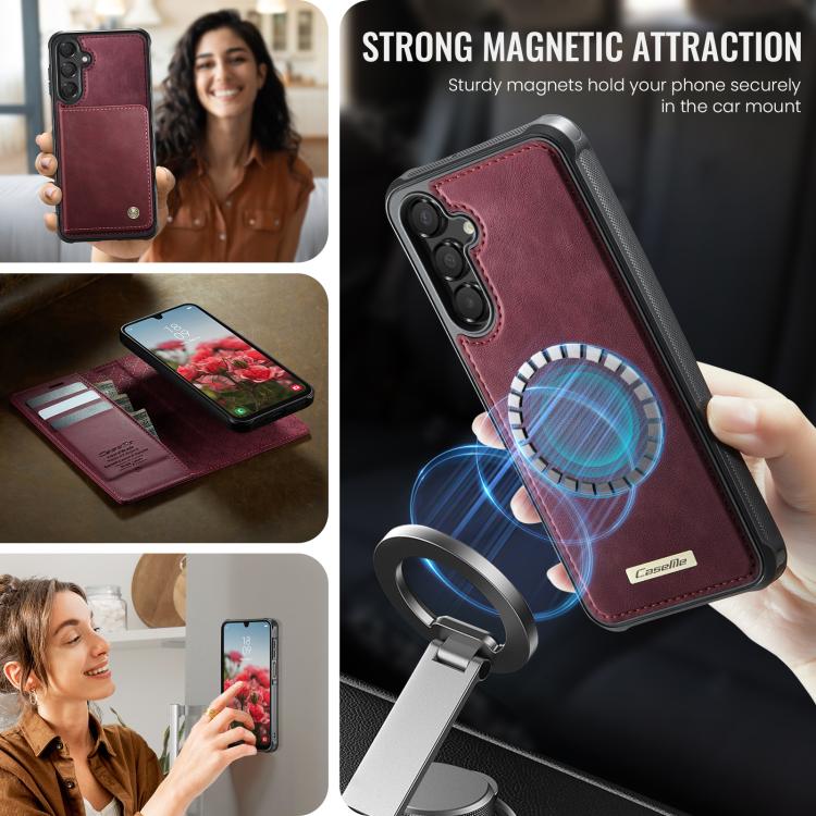 CaseMe C49 Magnetic RFID Blocking Detachable Wallet Leather Phone Case, For Samsung Galaxy A16 5G, For Samsung Galaxy S24 FE 5G, For Samsung Galaxy S24 Ultra 5G, For Samsung Galaxy A15