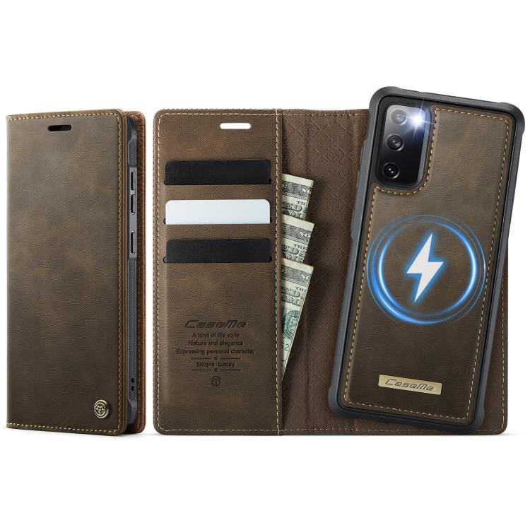 CaseMe C49 Magnetic RFID Blocking Detachable Wallet Leather Phone Case, For Samsung Galaxy S23 5G, For Samsung Galaxy S20 FE, For Samsung Galaxy A53 5G, For Samsung Galaxy S22 Ultra 5G