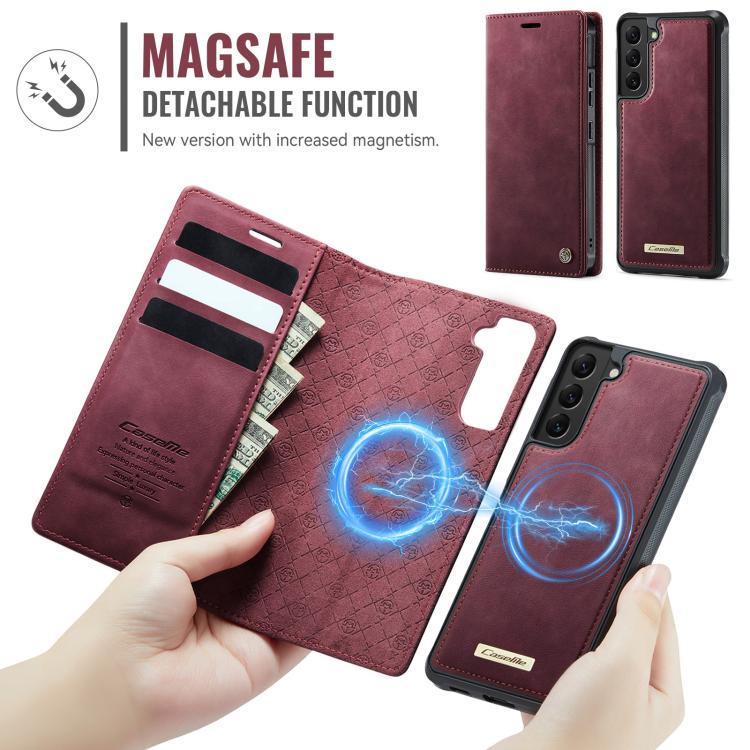 CaseMe C49 Magnetic RFID Blocking Detachable Wallet Leather Phone Case, For Samsung Galaxy S22+ 5G, For Samsung Galaxy S22 5G, For Samsung Galaxy S21 FE 5G, For Samsung Galaxy S21 5G
