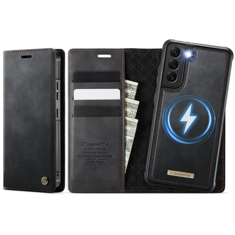 CaseMe C49 Magnetic RFID Blocking Detachable Wallet Leather Phone Case, For Samsung Galaxy S22+ 5G, For Samsung Galaxy S22 5G, For Samsung Galaxy S21 FE 5G, For Samsung Galaxy S21 5G