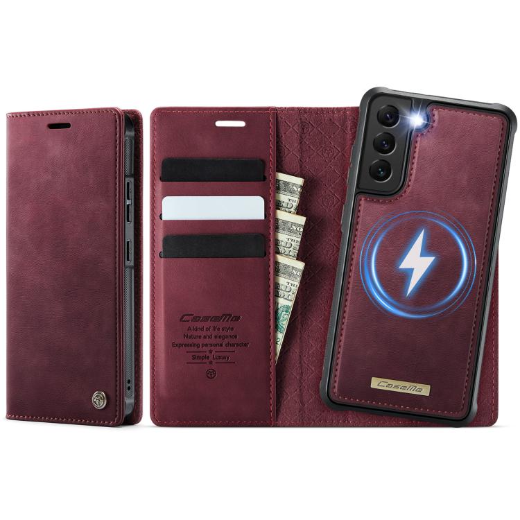 CaseMe C49 Magnetic RFID Blocking Detachable Wallet Leather Phone Case, For Samsung Galaxy S22+ 5G, For Samsung Galaxy S22 5G, For Samsung Galaxy S21 FE 5G, For Samsung Galaxy S21 5G