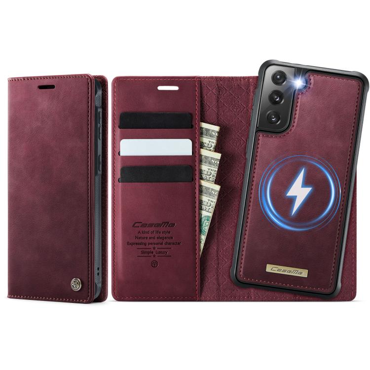 CaseMe C49 Magnetic RFID Blocking Detachable Wallet Leather Phone Case, For Samsung Galaxy S22+ 5G, For Samsung Galaxy S22 5G, For Samsung Galaxy S21 FE 5G, For Samsung Galaxy S21 5G